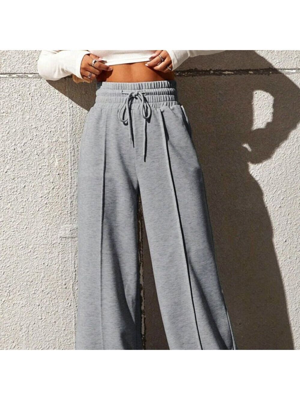 Commense Light Gray Wide Leg Sweatpants Medium NWT